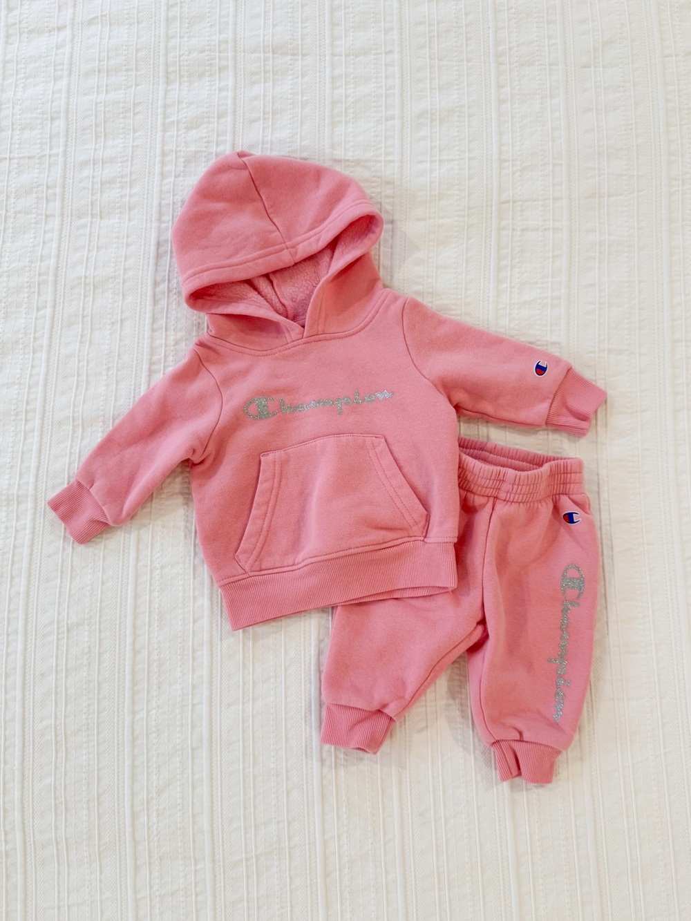 Champion Pink Fleece Hoodie & Jogger Set
